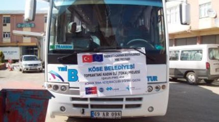 K&ouml;se'li kadınlar kuru fas&uuml;lye i&ccedil;in Konya'da