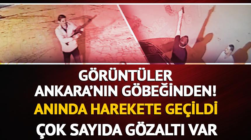 Yer: Ankara! D&uuml;ğ&uuml;nde havaya ateş a&ccedil;tılar... Evlerinden &ccedil;ıkanlar şoke etti