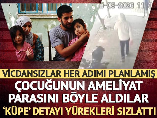 Vicdansızlar her adımı planlamış! Hasta &ccedil;ocuğunun ameliyat parasını b&ouml;yle aldılar... Y&uuml;rek sızlatan 'k&uuml;pe' detayı