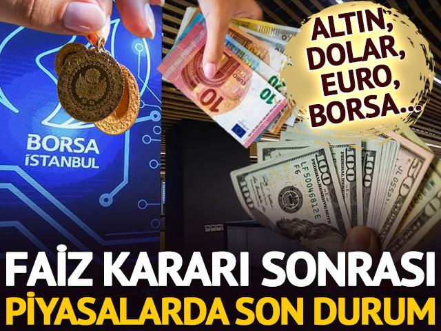 Altın, dolar, euro, borsa: TCMB faiz kararı sonrası piyasalarda son durum