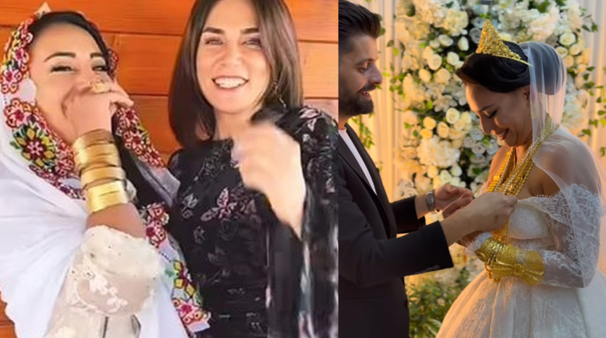 Gelin Evi'nin yıldızı Esma Sezen d&uuml;ğ&uuml;n tazeledi! Altınları g&uuml;ndem oldu