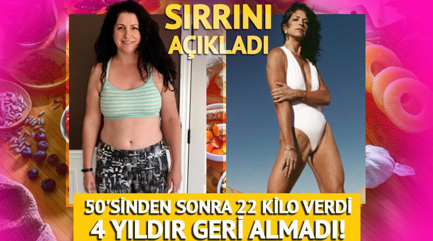 50'sinden sonra 22 kilo verdi, 4 yıldır geri almadı! Sırrını a&ccedil;ıkladı