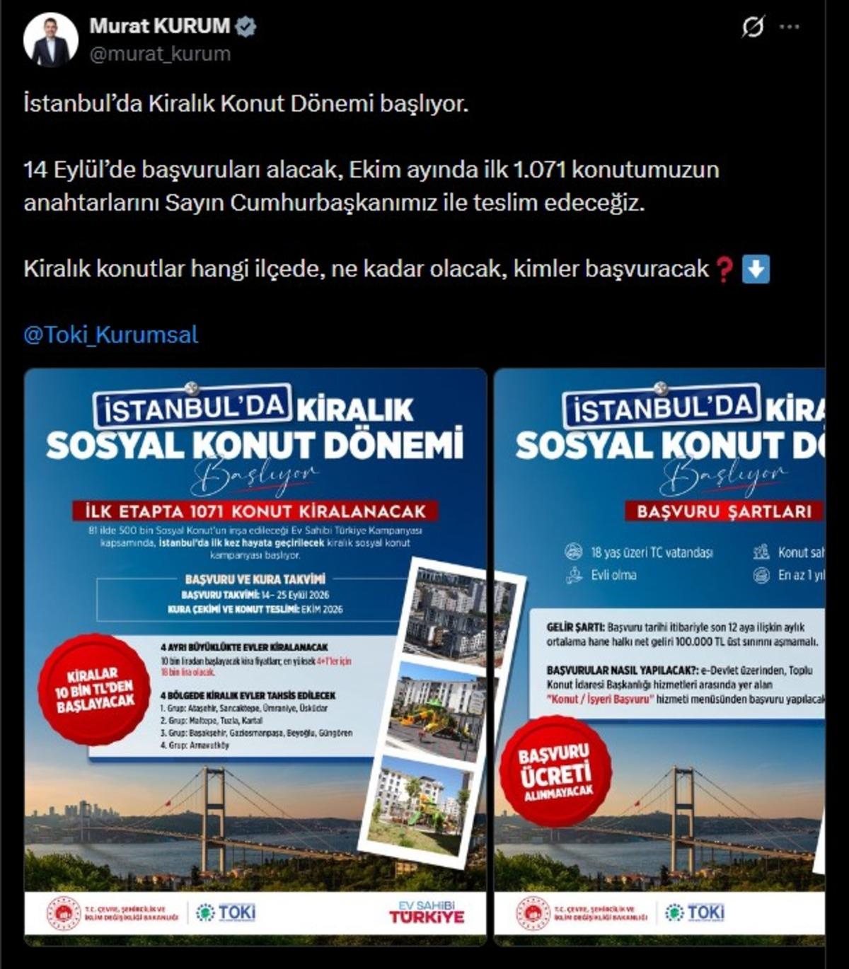 Fiyatlar, şartlar, ilçeler: İstanbul da 15 kiralık konut projesinin detayları belli oldu 2