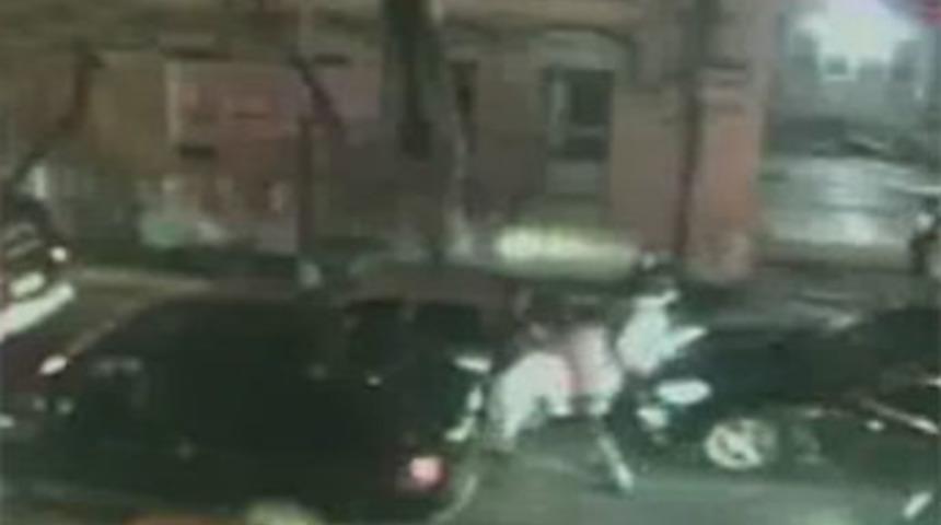 Emniyet amirine dayak kamerada