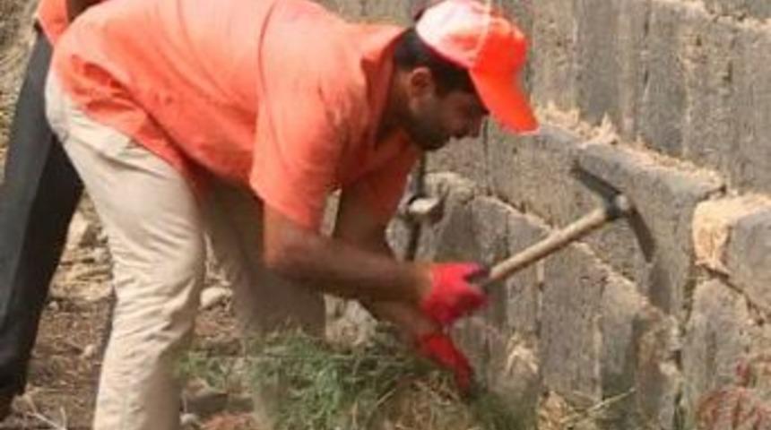 Cizre&rsquo;de tarihi eserlerin &ccedil;evre temizliği başladı