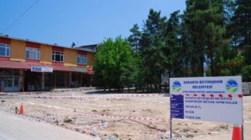 Karapürçek'te yeni meydanın yapımına başlandı