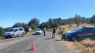 Uşak'ta hayvan hastalıkları için yol kontrolü