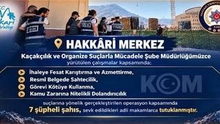 Hakkari’de ihale soruşturması! 7 tutuklama