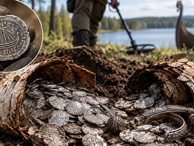 Metal dedekt&ouml;r&uuml; sinyal verdi, toprağı kazınca inanamadı! Tarihin en b&uuml;y&uuml;k hazinesi