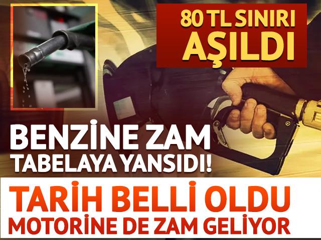 Benzine zam tabelaya yansıdı! 3 b&uuml;y&uuml;kşehirde 80 TL sınırı aşıldı