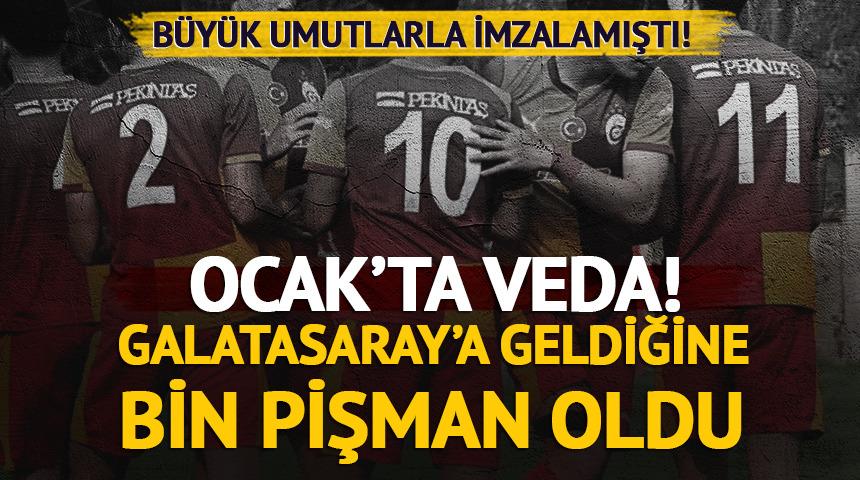 B&uuml;y&uuml;k umutlarla imzayı atmıştı! G.Saray'a geldiğine bin pişman oldu: Ocak'ta veda...