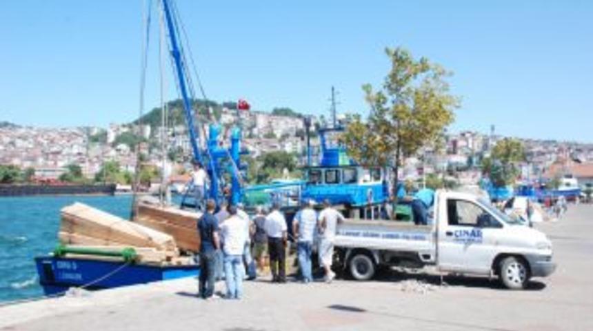 Denizden balık yerine kereste tuttular