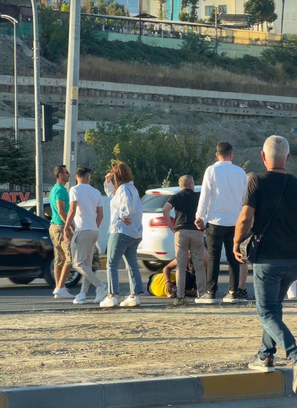 Otomobil yaya çarptı: Kazayı güvenlik kamerası kaydetti! 1
