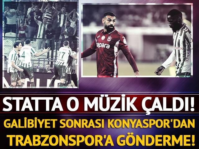 Konyaspor'dan Trabzonspor'a g&ouml;nderme! &Ccedil;alan şarkı dikkat &ccedil;ekti