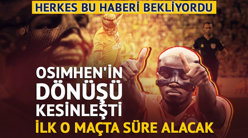 Galatasaray'da Victor Osimhen ger&ccedil;eği! Trabzonspor ma&ccedil;ında oynayacak mı? Sahalara d&ouml;neceği dev ma&ccedil;ı duyurdular
