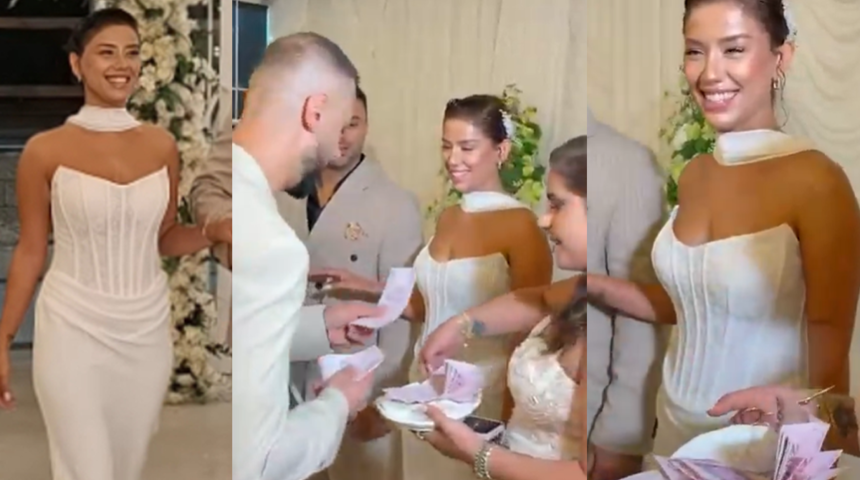 'Kızılcık Şerbeti'nin Aylin'i Hamide Akkuş nişanlandı! Makasa para yağdı