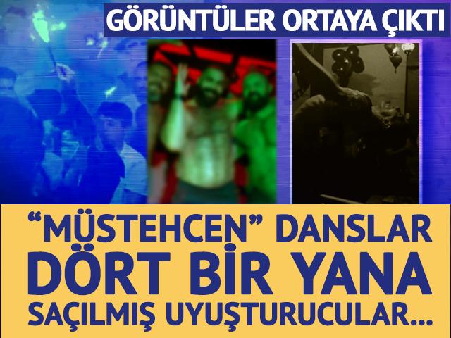 "M&uuml;stehcen" danslar, d&ouml;rt bir yana sa&ccedil;ılmış uyuşturucular...