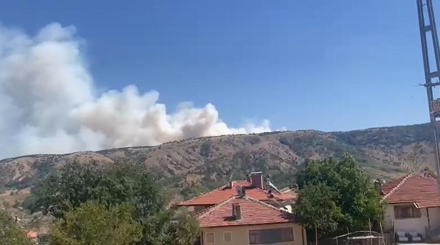 Ankara-&Ccedil;ankırı sınırında orman yangını