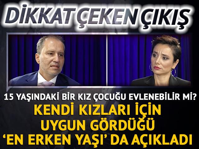 Erbakan'dan dikkat &ccedil;eken &ccedil;ıkış! 15 yaşındaki bir kız &ccedil;ocuğu evlenebilir mi?