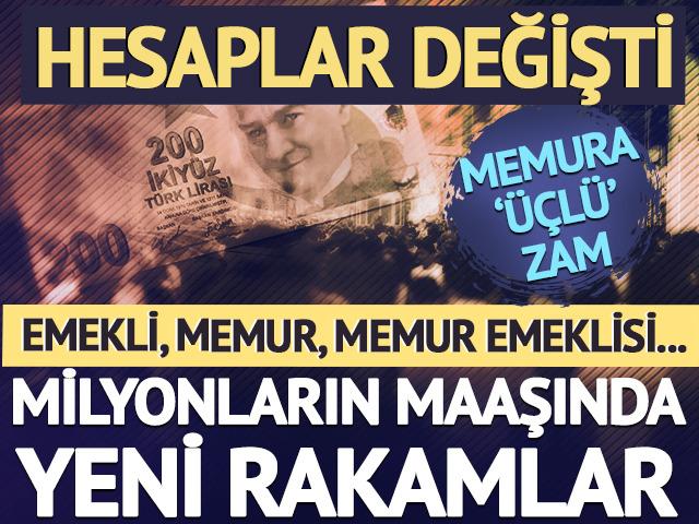 Hesaplar değişti: Emekli maaşı ne kadar olacak? Memura '&uuml;&ccedil;l&uuml;' zam