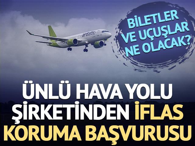 &Uuml;nl&uuml; hava yolu şirketinden iflas koruma başvurusu
