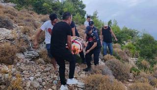 Doğa y&uuml;r&uuml;y&uuml;ş&uuml;nde d&uuml;ş&uuml;p ayağından yaralanan Hollandalı turist kurtarıldı
