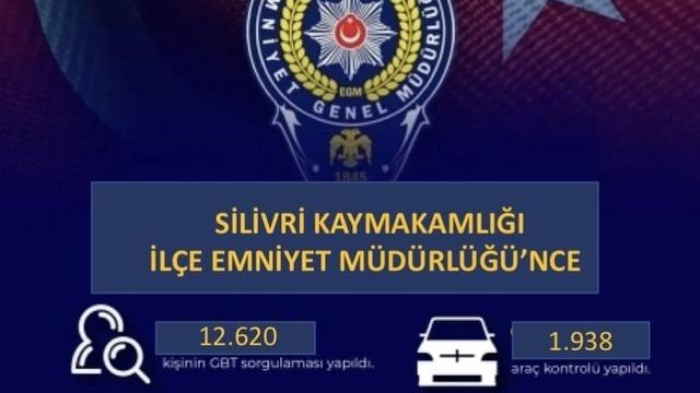 Silivri’de bir haftada 20 bin 323 kişi ile 7 bin 928 araç sorgulandı