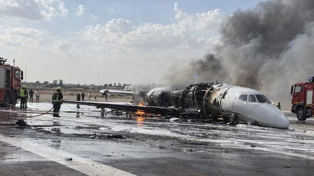 Son dakika! İş insanı Hamdi Akın'a ait jet Libya'da alevler içinde kaldı