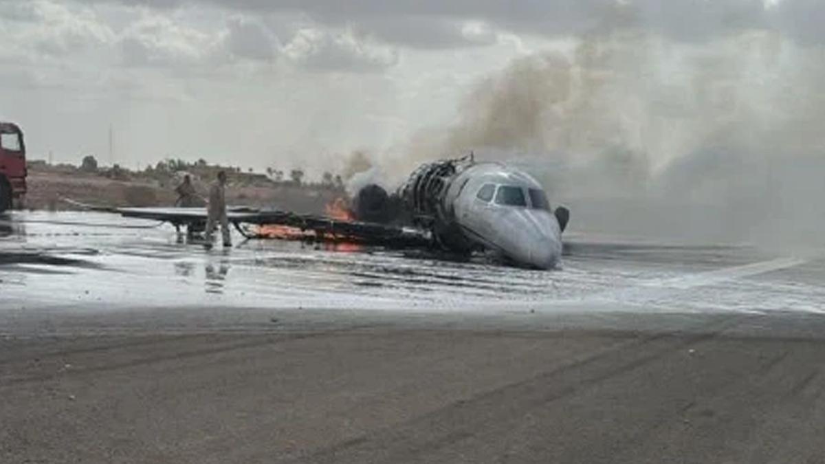 Son dakika! İş insanı Hamdi Akın a ait jet Libya da alevler i&ccedil;inde kaldı 2