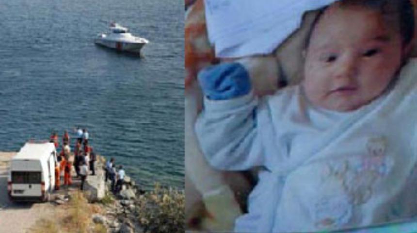 Cebinde kızının resmi, arabasını denize sürdü