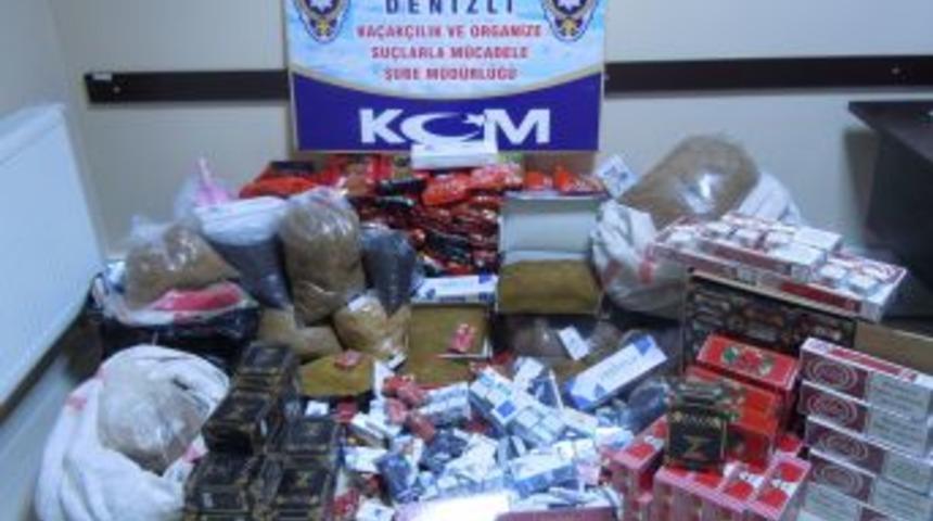 Denizli&rsquo;de ka&ccedil;ak sigara ve i&ccedil;ki operasyonu