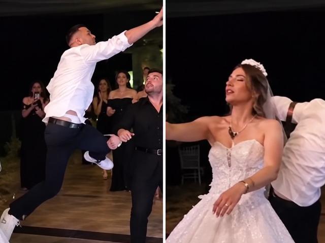 &Ccedil;i&ccedil;eğini atan gelini ezdiler! D&uuml;ğ&uuml;n klasiği olaylı bitti