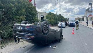 Fabrikadan &ccedil;ıkan kamyon nedeniyle kaza yaptı