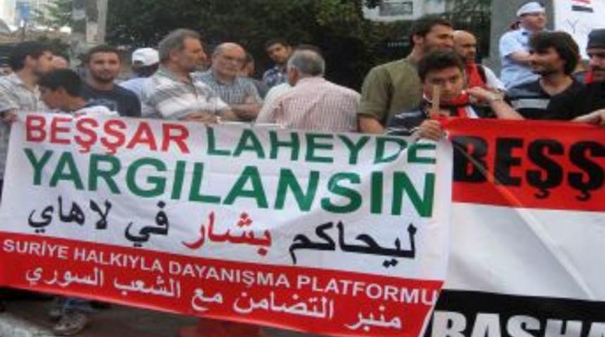 Suriye ordusunun Hama harekatı İstanbul'da ptortesto edildi