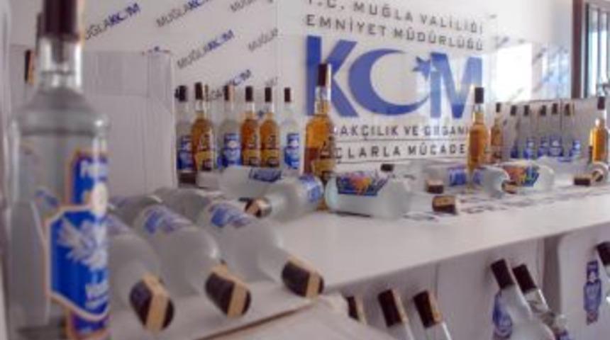 &Uuml;&ccedil; ilde 10 bin 494 şişe ka&ccedil;ak i&ccedil;ki ele ge&ccedil;iruldi