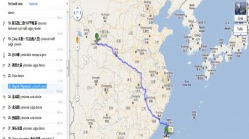 Google&rsquo;den ilgin&ccedil; yol tarifi: B&uuml;y&uuml;k Okyanus&rsquo;u y&uuml;zerek ge&ccedil;in