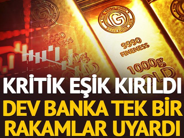 Altında kritik eşik kırıldı! Dev banka tek bir rakamla uyardı