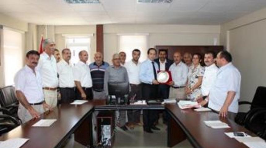 Muhtarlardan Kaymakam&rsquo;a veda ziyareti