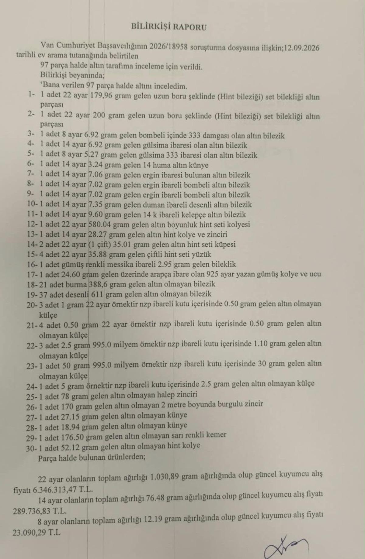 “Vanlı Kara Haydar”ın eşi ifadesine o altınları anlattı! Bilirkişi raporu gerçeği ortaya çıkardı 3