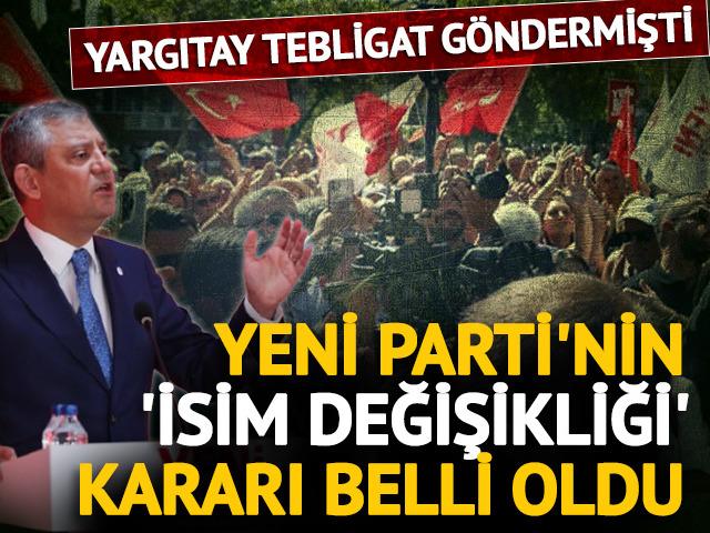 Yeni Parti'nin 'isim değişikliği' kararı belli oldu!