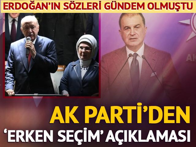  AK Parti'den 'erken se&ccedil;im' a&ccedil;ıklaması