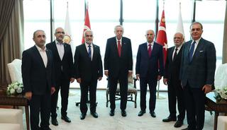 Cumhurbaşkanı Erdoğan, H&Uuml;DA PAR Genel Başkanını kabul etti 