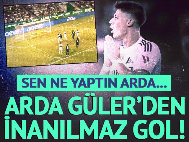 Sen ne yaptın Arda G&uuml;ler! Real Madrid formasıyla frikikten inanılmaz gol