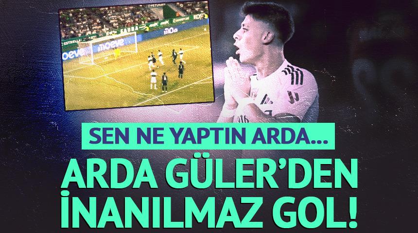 Sen ne yaptın Arda G&uuml;ler! Real Madrid formasıyla frikikten inanılmaz gol