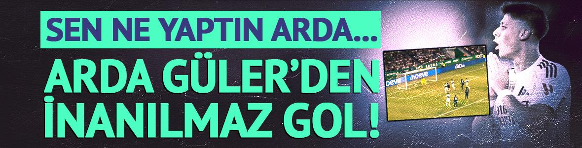 Sen ne yaptın Arda G&uuml;ler! Real Madrid formasıyla frikikten inanılmaz gol