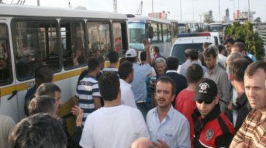 Zonguldak'ta minibüs sürücülerinin eylemi