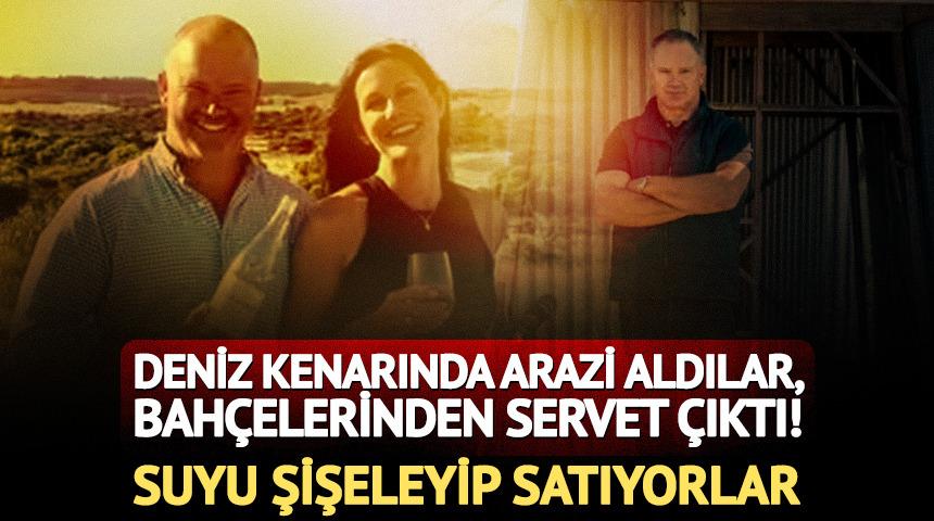 Deniz kenarında arazi aldılar, bah&ccedil;elerinden servet &ccedil;ıktı! Suyu şişeleyip satıyorlar