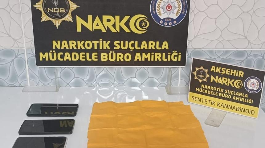 Akşehir&rsquo;de uyuşturucu operasyonu: 1 tutuklama
