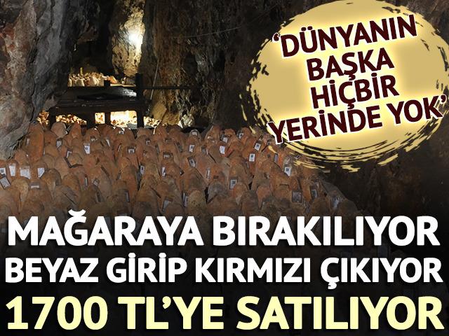 Mağaraya bırakılıyor: Beyaz girip kırmızı &ccedil;ıkıyor! Fiyatı 1700 TL