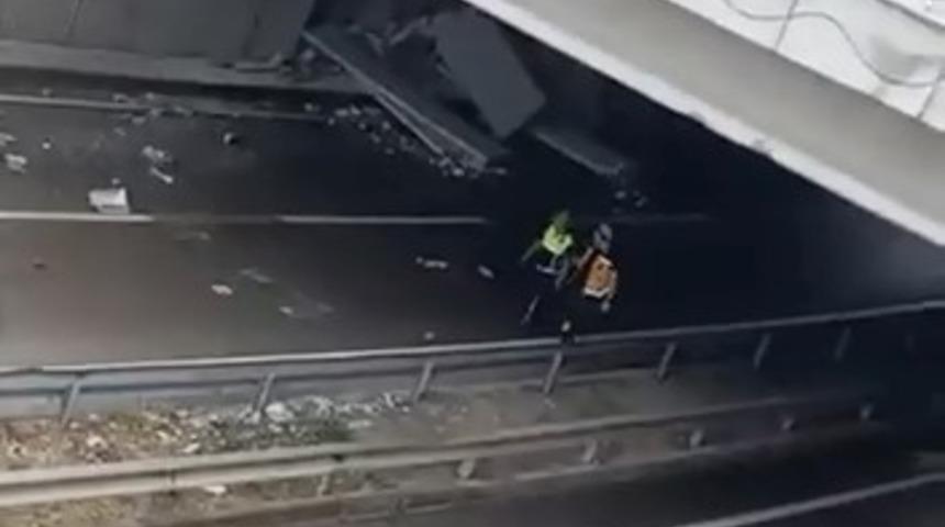 Yağış sebebiyle kontrolden &ccedil;ıkan tır makasladı: S&uuml;r&uuml;c&uuml; yaralandı